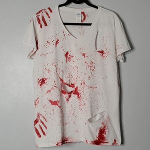 halloween ripped t shirt